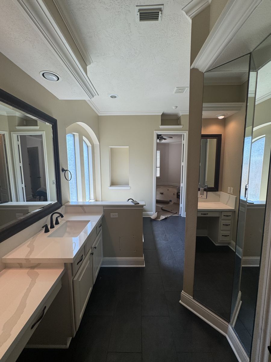 Bathroom Vanity and Wall Finish Update before work