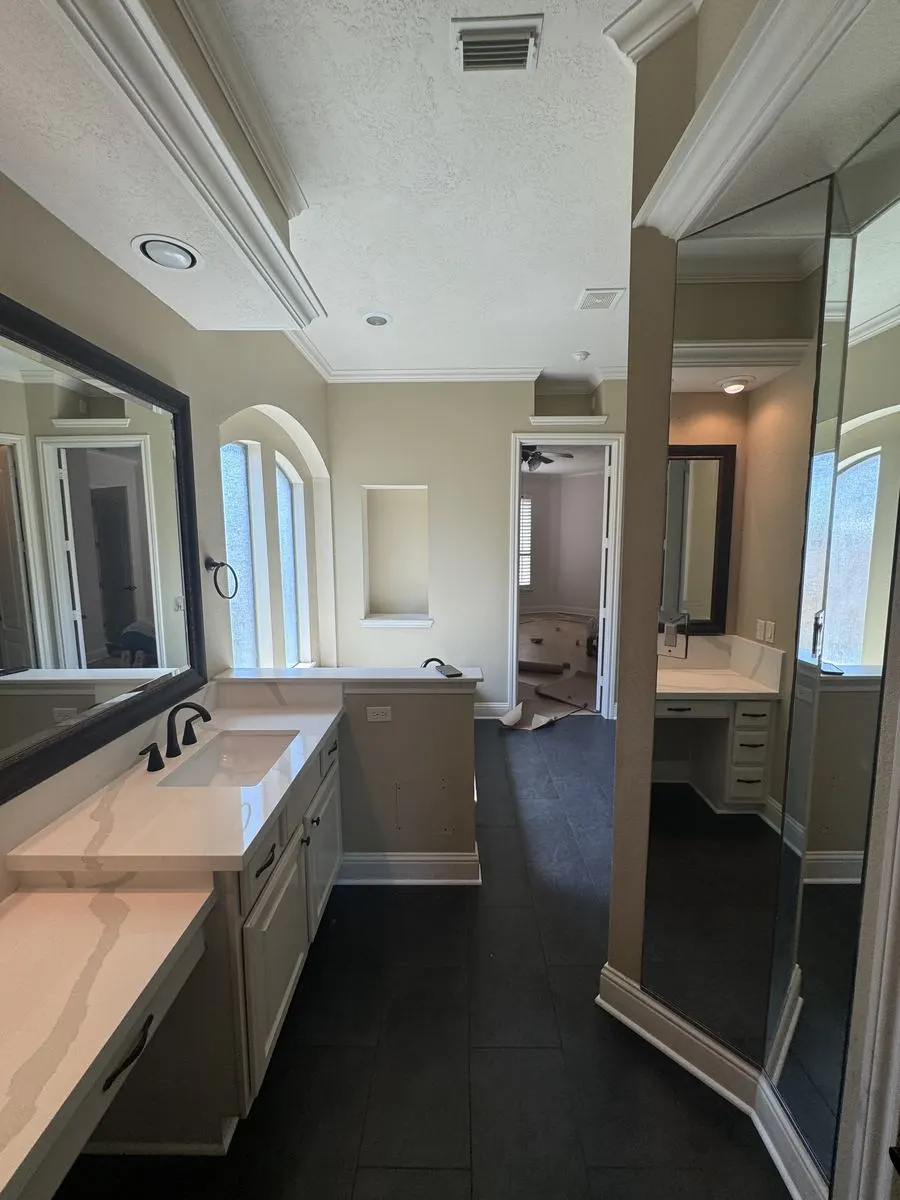 Bathroom Vanity and Wall Finish Update before work